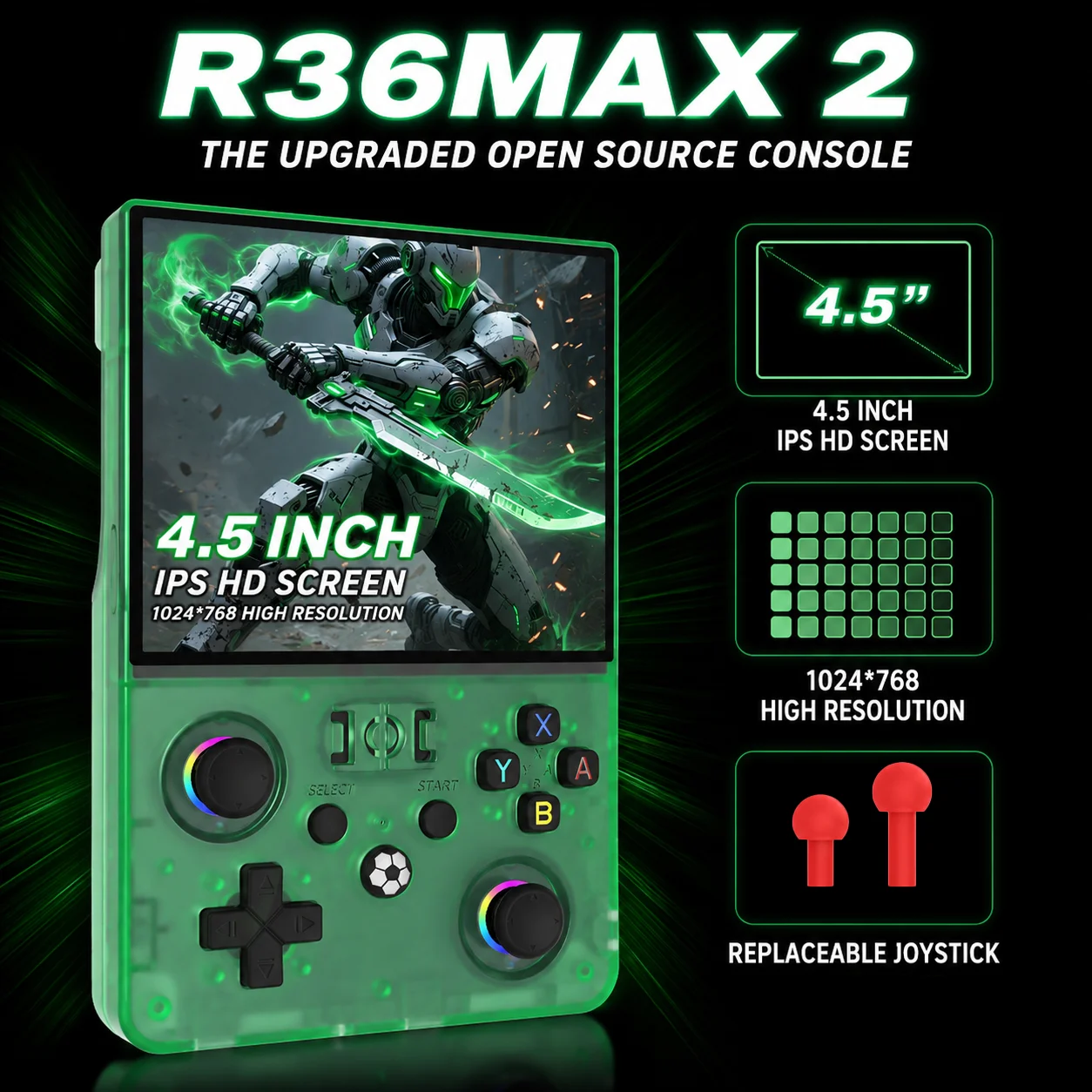 Gaming Console R36 Ultra - Upgraded R36MAX2 Retro Handheld Game Console