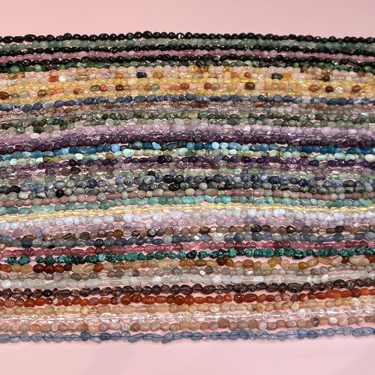 DIY Isolation Beads Natural Stone Rose Quartz Beads 3-5mm For Jewelry Making DIY Necklace Bracelet Chains Earrings Accessory