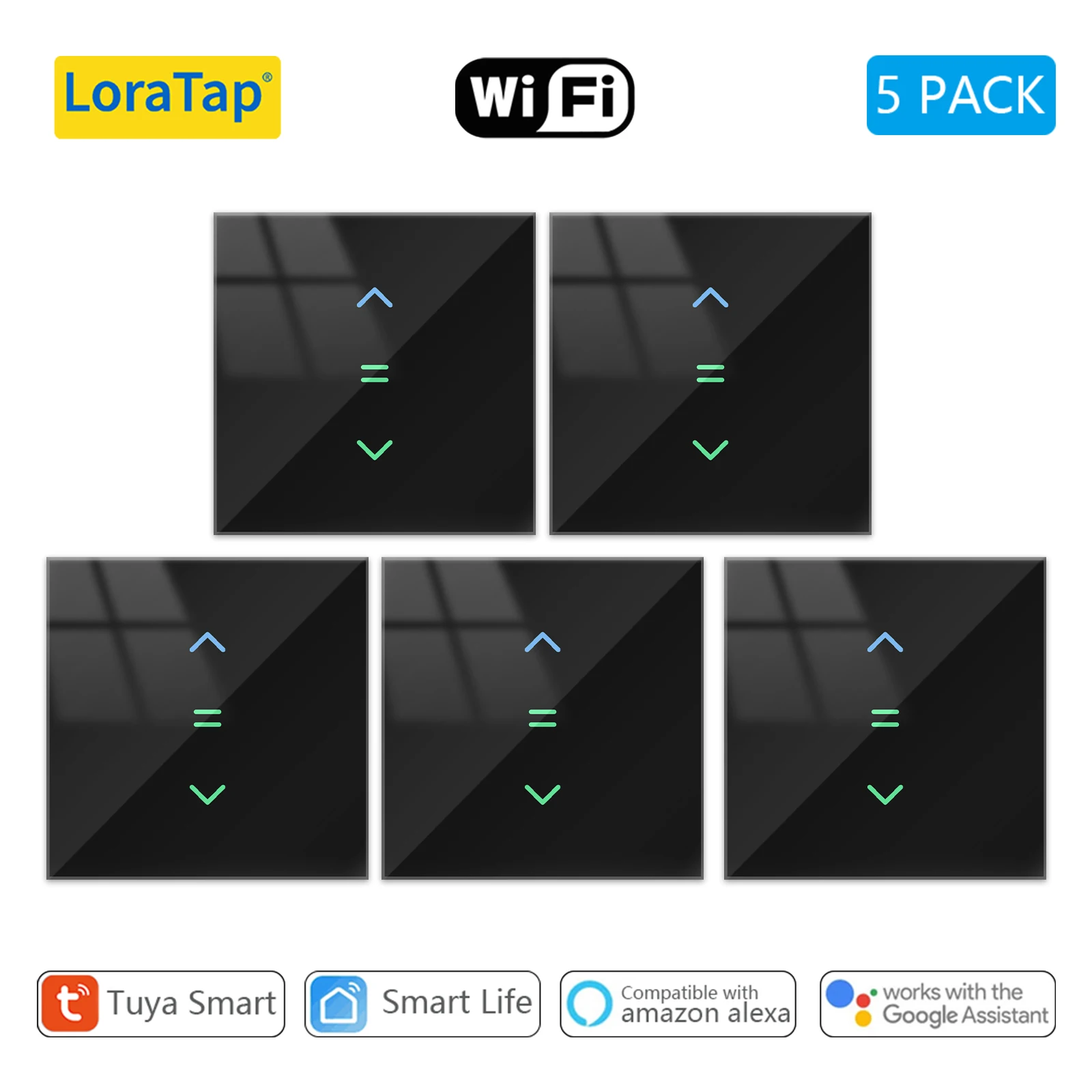 5 PACK Black