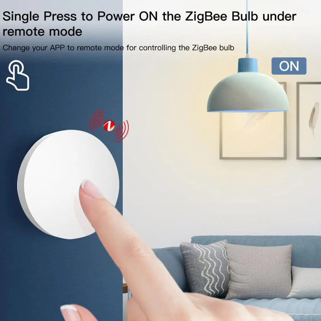 Light Off Artifact With Intelligent Smartphone Connection Zigbee One Click Scene Switch