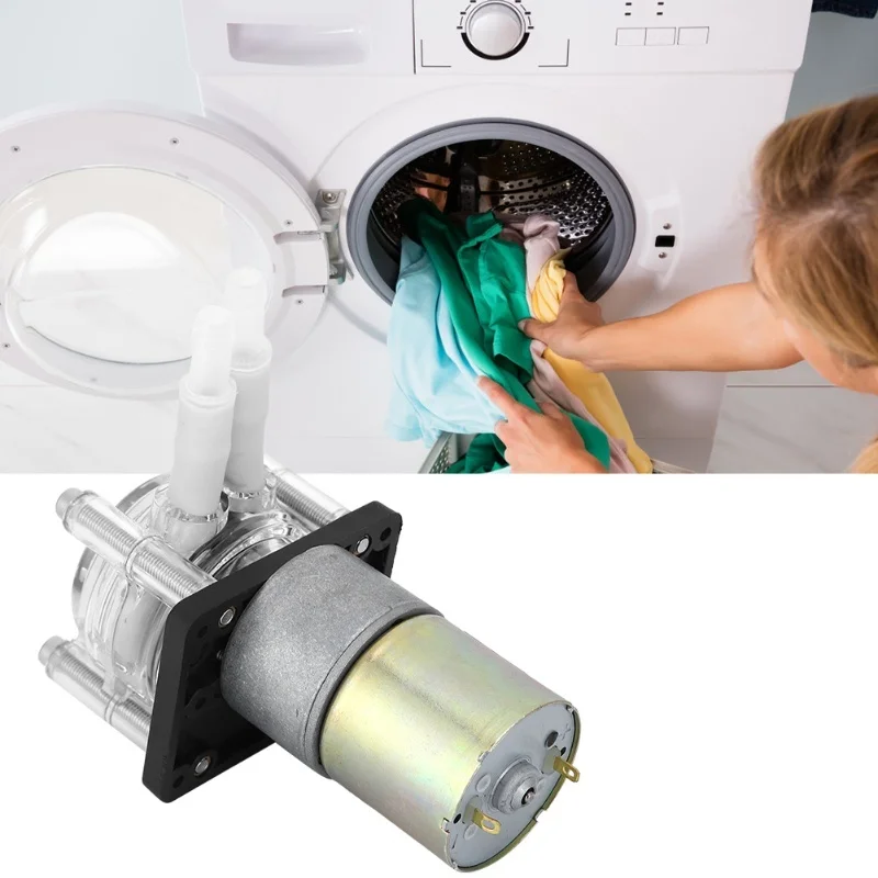 Peristaltic Pump Self‑Priming Stainless Steel Wheel Frame PC Transparent Head DC Motor(12V-24V )