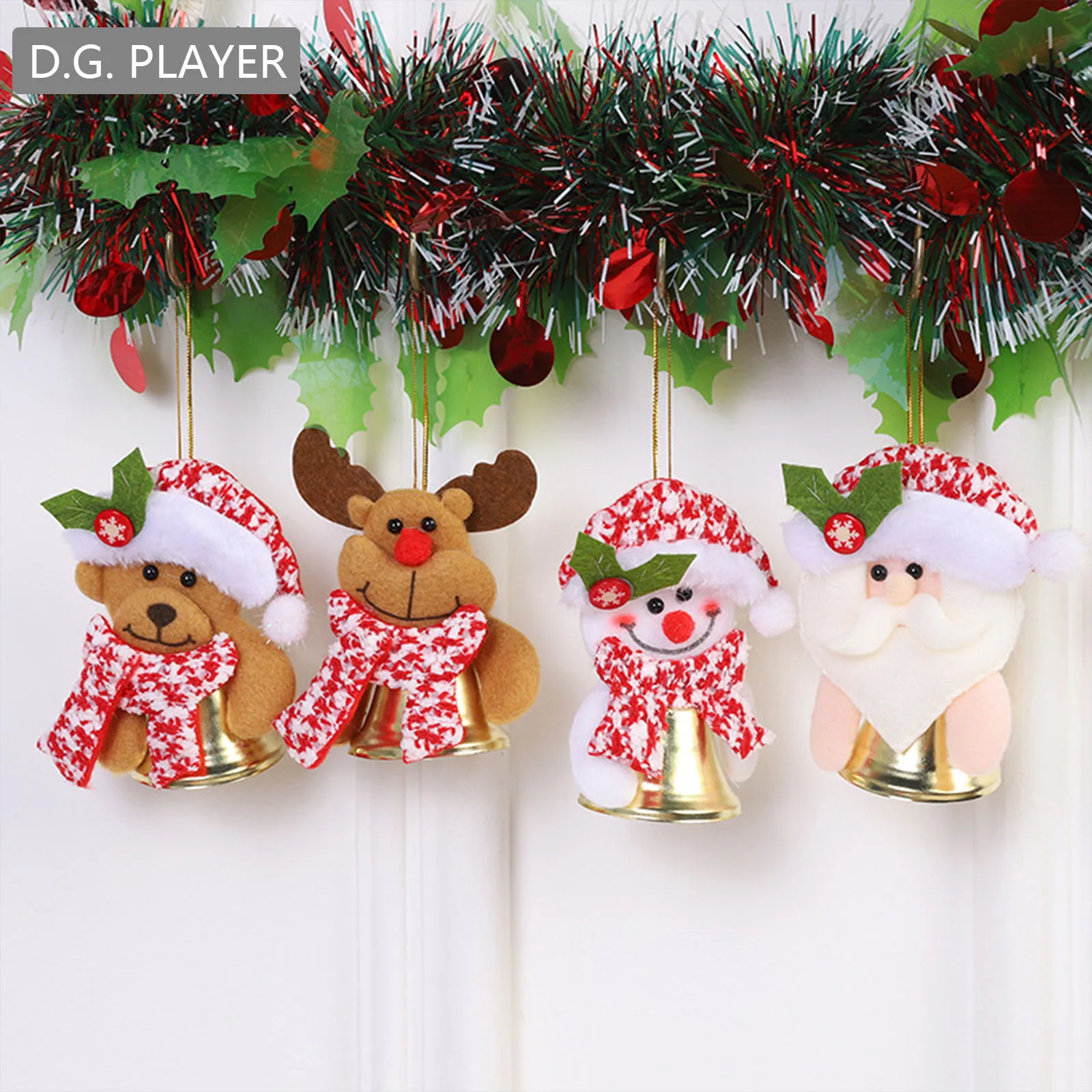 

D.G. PLAYER 12pcs Gingerbread Man Ornaments for Christmas Tree Assorted Plastic Gingerbread Figurines Ornaments