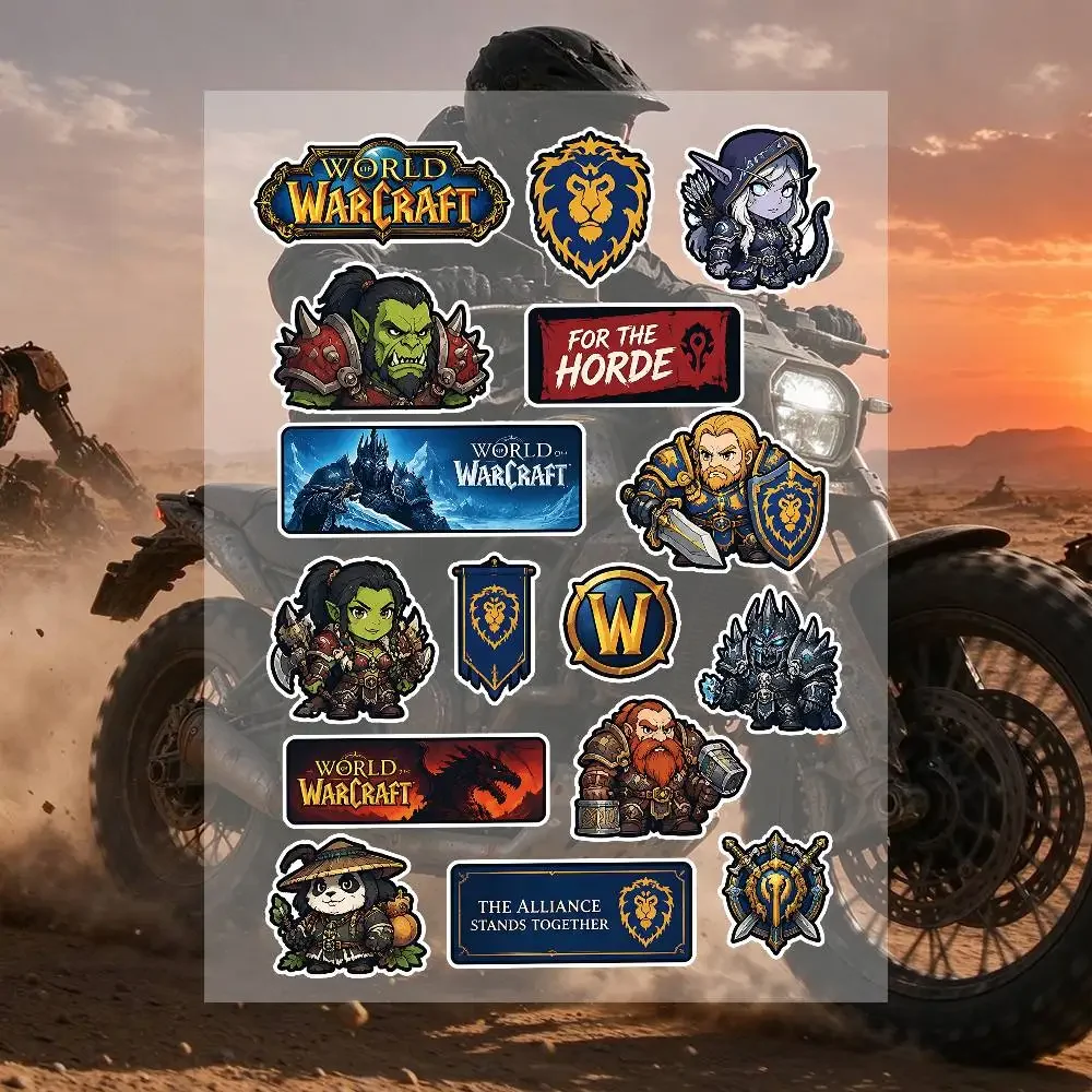 W-World Of Warcraft Stickers Moto Sticker Auto Body Bumper Windows Motorcycle Laptop Walls Vinyl Decal Car Tuning Accessories