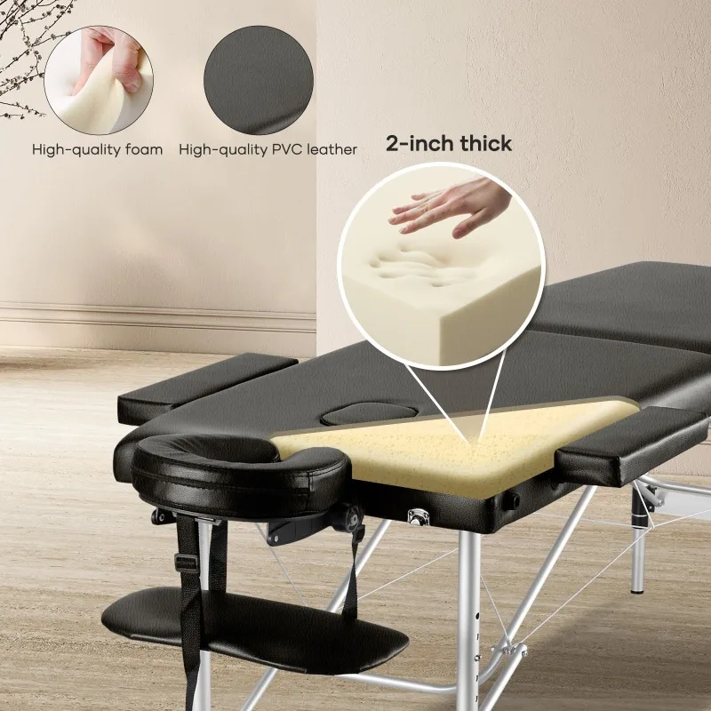 Foldable beauty bed Portable portable physiotherapy massage mobile embroidery bed Beauty salon lifting massage bed