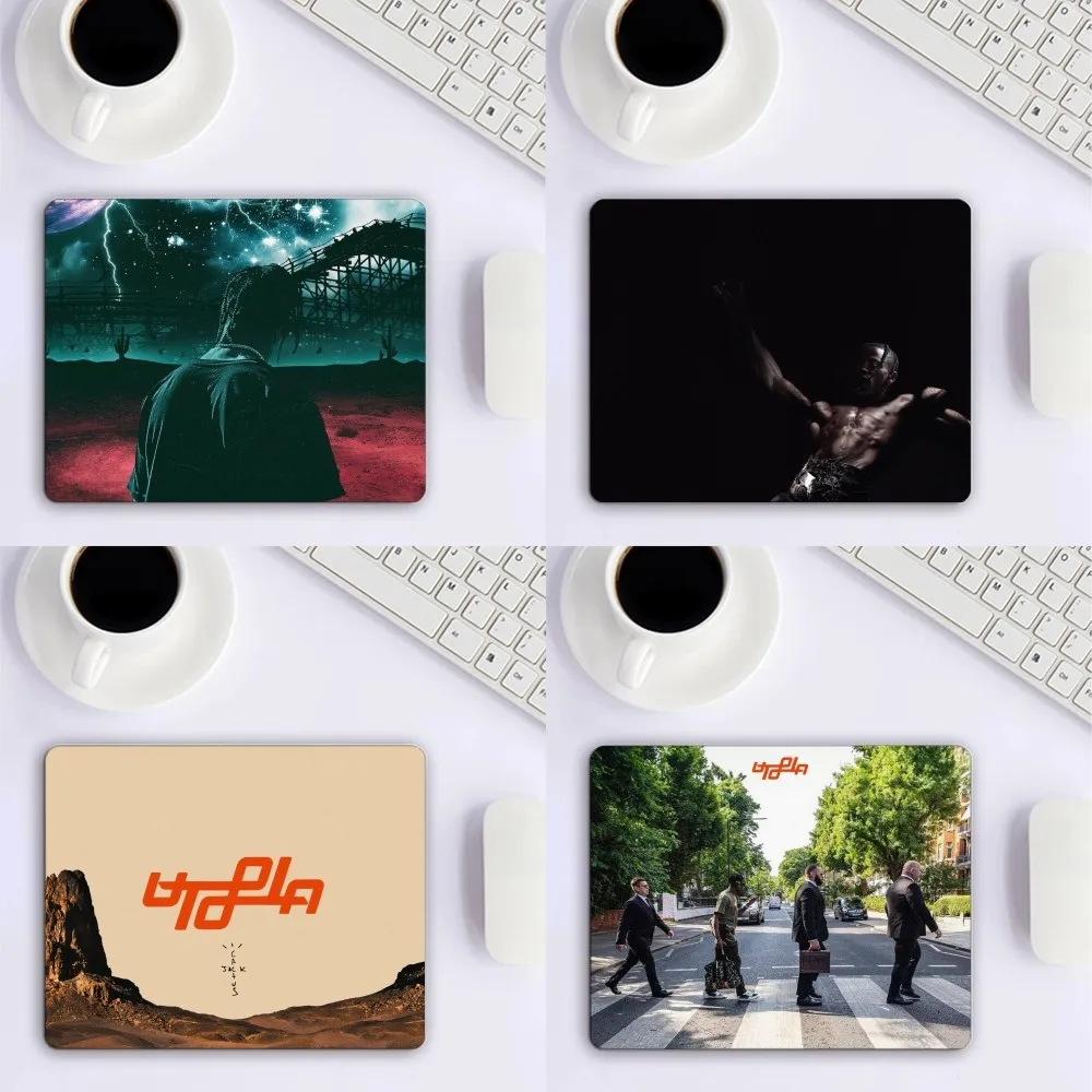 T-Travis Rapper Scott Mousepad Mousepad Game Pc Accessories Overlock MouseMat Computer Desk Mat