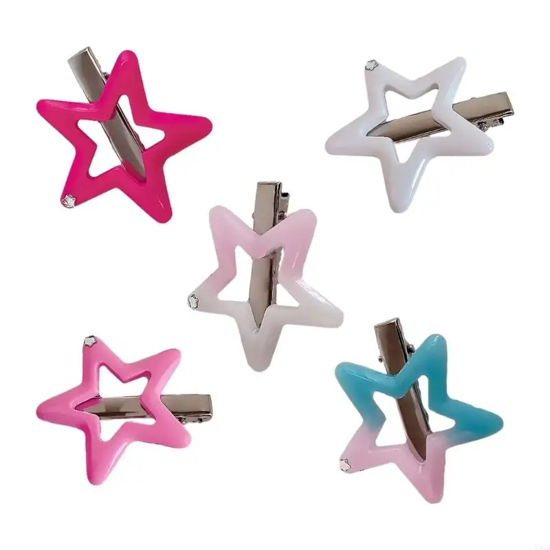 

400A Lovely Hollow Five-Pointed Star Hair Clip Hairpins Barrettes Sweet Hair Clip