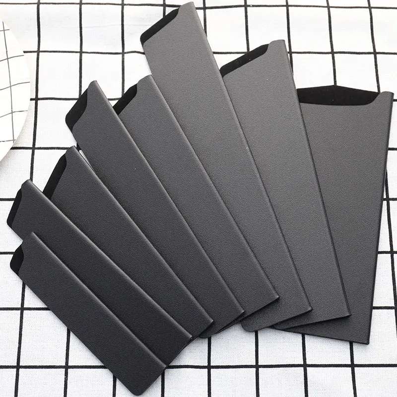 Couteau de cuisine rectangulaire noir, gaine, couteau de Chef Santoku Sushi Sashimi, outils de tranchage, 1 pièce