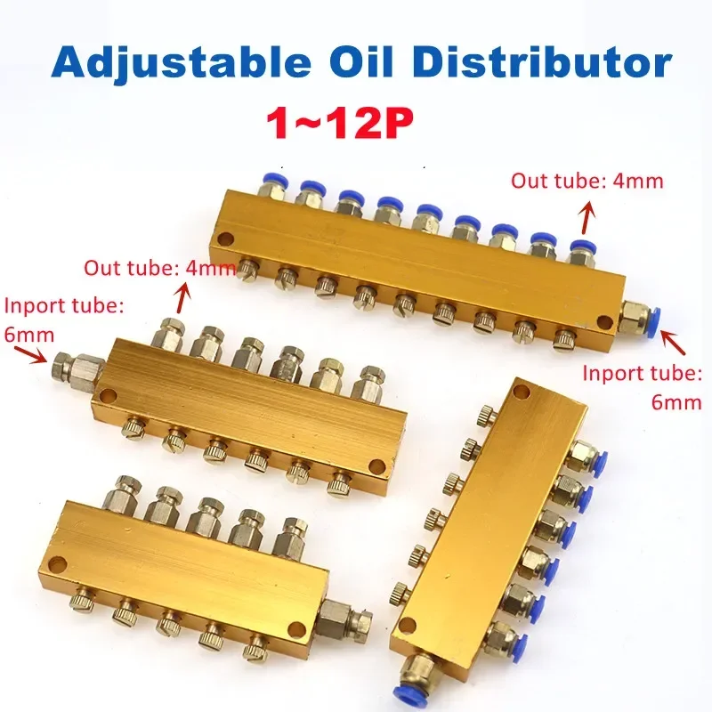 

Pneumatic Adjustable Oil Distributor and Lubrication System Distribution Valve Pneumatic Plug In Connector Hose Air Distributor