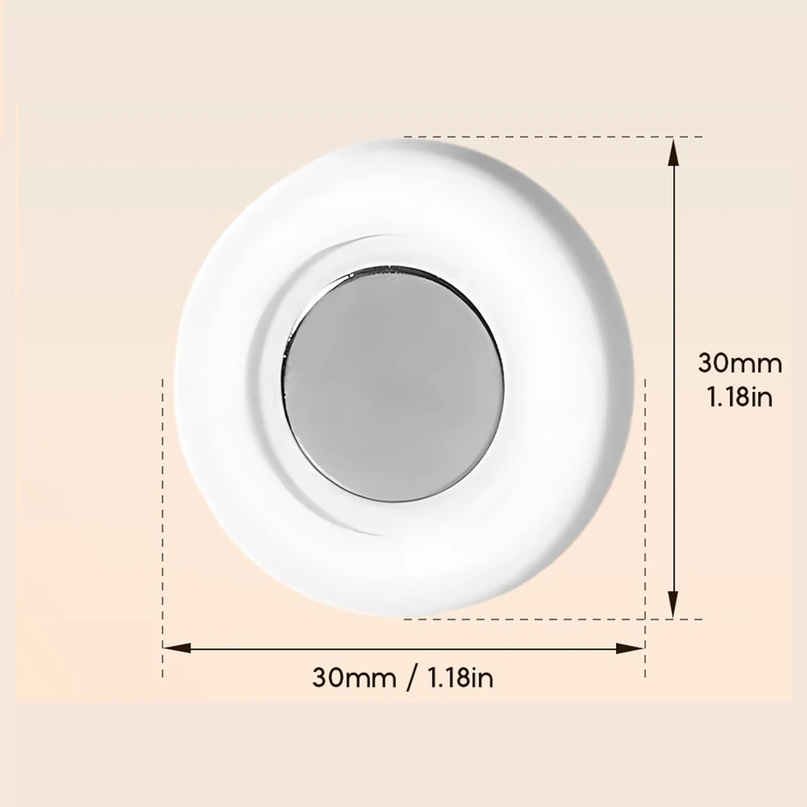 3 قطع حامل مغناطيسي بدون مثقاب - حامل جداري لأجهزة التحكم عن بعد TV/AC/DVD، تصميم أبيض موفر للمساحة