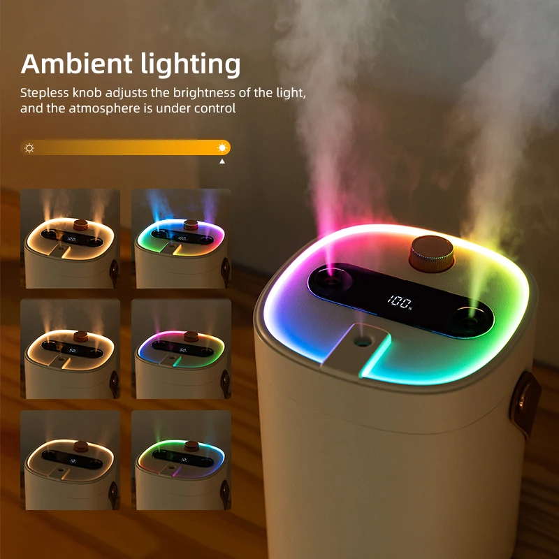 High Quality Intelligent Humidifier Water Mist Spray Smart Humidifier Diffuser 2L Big Capacity Usb Charging Air Humidifier Gifts