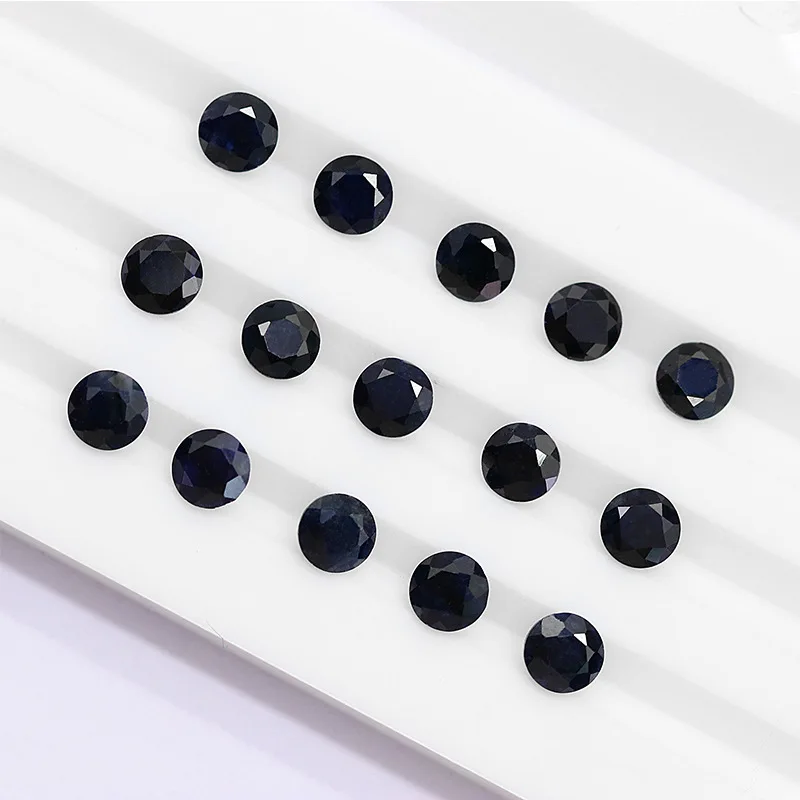 Factory Wholesale 100% Real Natural Circular Burmese Sapphire Gemstone Loose Gems Diy Material for Jewelry