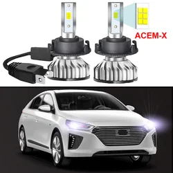 2pcs carro levou lâmpadas dos faróis para Hyundai ioniq 2017 2018 2019 2020 alta baixa feixe (só ajuste original é halogéneo)