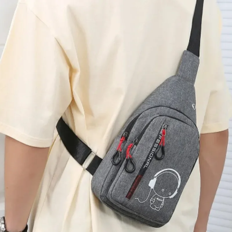 1PC Chest Bag Men's One Shoulder Crossbody Bag Large Capacity Outdoor Sports And Leisure Fashion Small Shoulder Bag Large Capaci