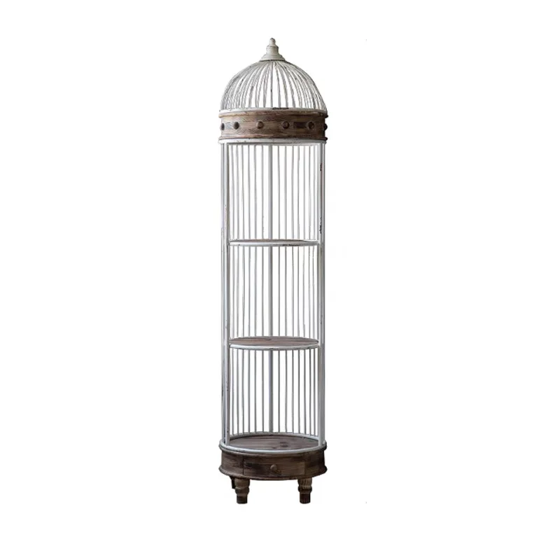 

Birdcage shelf Decorative shelf next to TV cabinet in living room Product display shelf