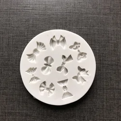 Many Mini Bow Chocolate Wedding Cake Decorating Tools DIY Baking Fondant Silicone Mold