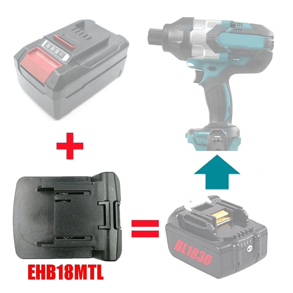 EHB18MTL Adapter do elektronarzędzi konwerter do akumulatora litowo-jonowego Einhell 18 V do maszyny litowej Makita wymień BL1830 BL1815