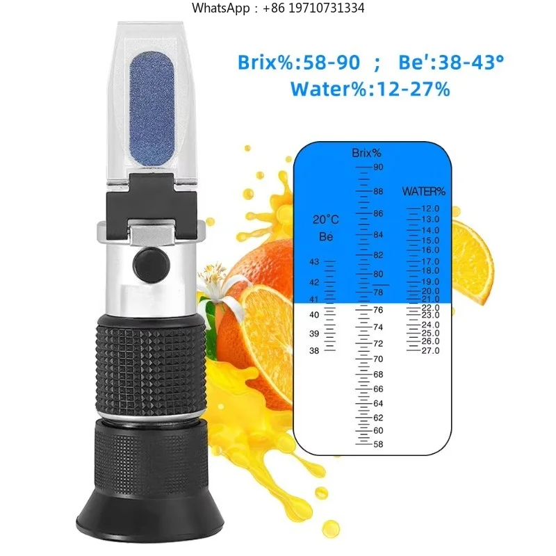 50 Pieces High-Accuracy Honey Refractometer 38-43°Bé 58-90% Brix Sugar Meter for Quality Assurance in Beekeeping