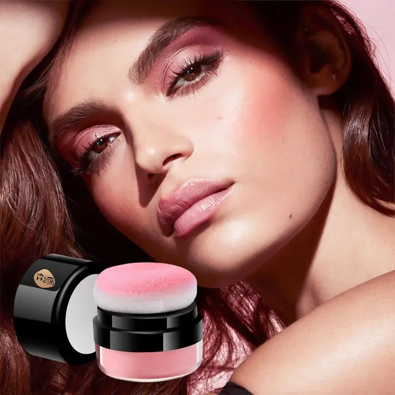 Cuscino d'aria Blush Mushroom Head Powder Blush Highlighter Rouge Peach Cheek Cream Powder Face Pigment trucco cosmetico