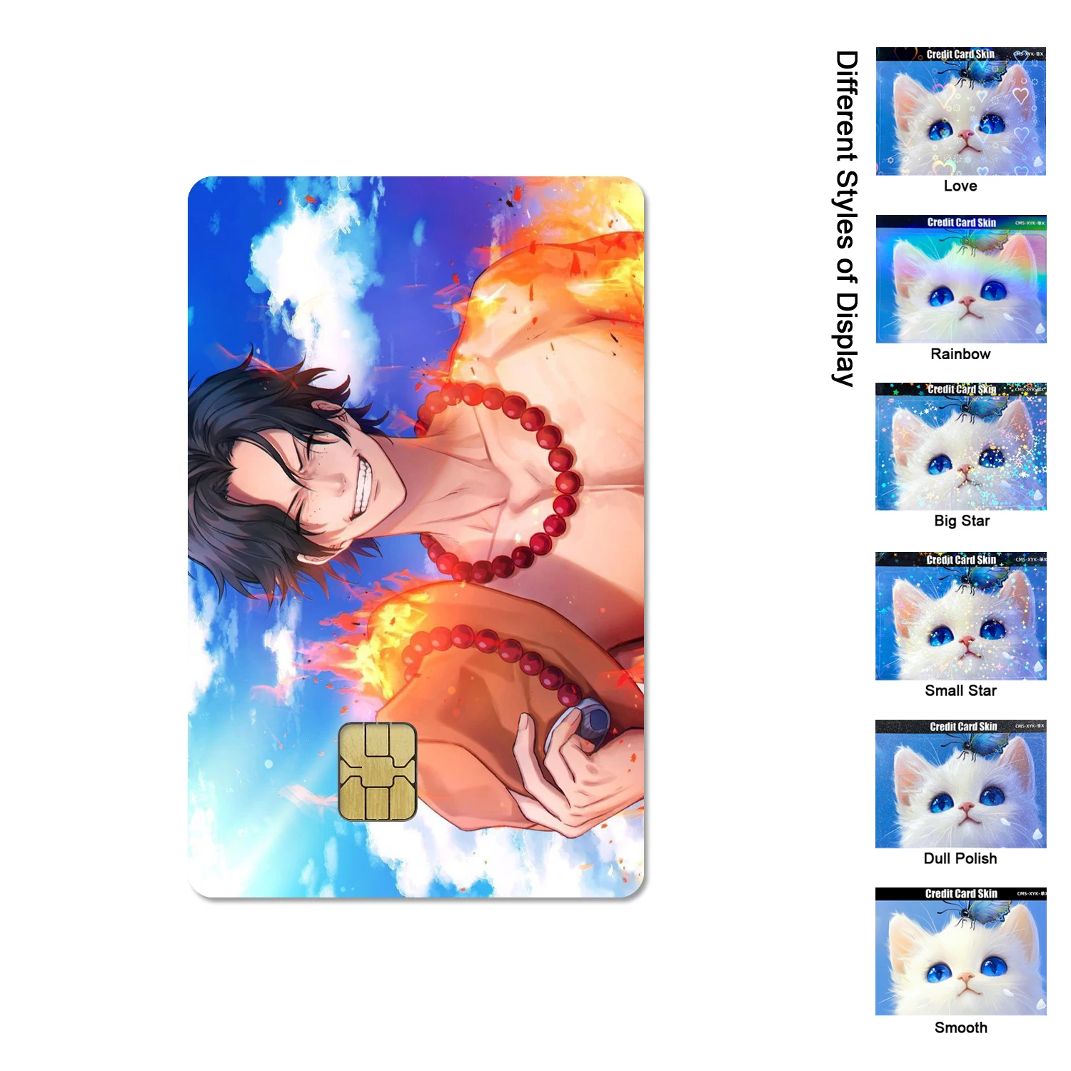 Daboluo Anime Cartoon Series Luffy Skin Pvc Anime Credit Debt Bank Card One Piece Bus Card Front Film Sticker Star Chip