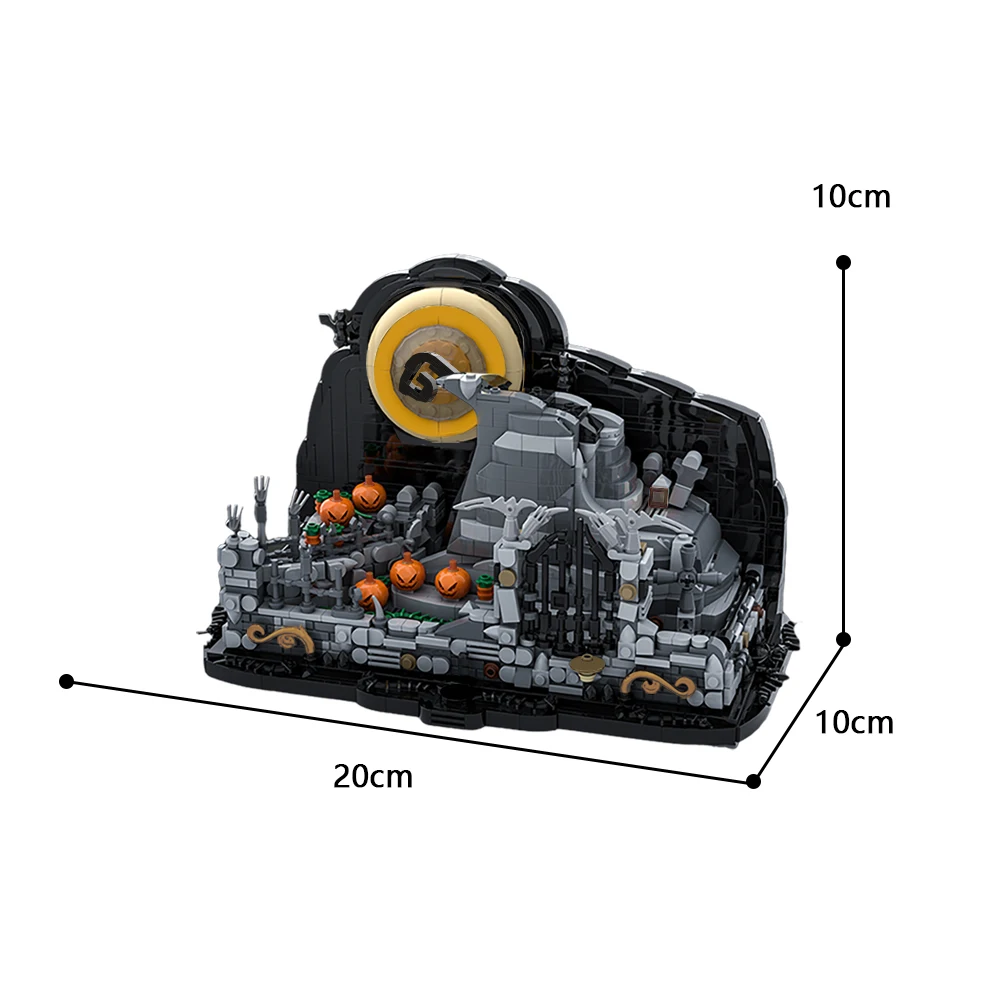 MOC Halloween Toys Force Of Bricks Spiral Hill Building Blocks Kit Jack Skellingtons The House Architecture Christmas