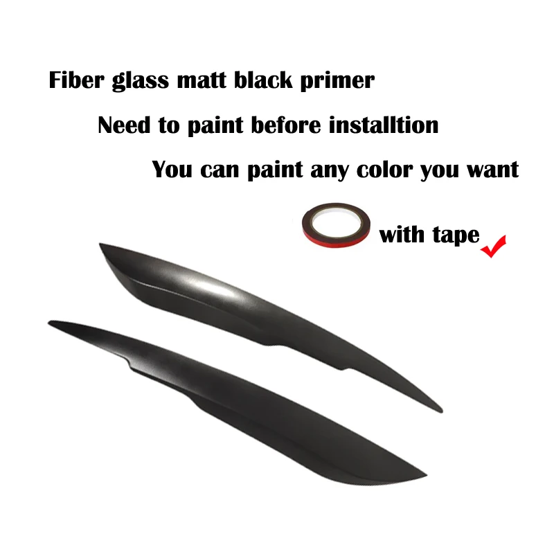 Carbon Fiber Car Headlight Eyebrow Cover Trim Sticker Head Lamp Eyelid for Audi A4 B7 2005 2006 2007 2008 A4 Fiber glass eyebrow