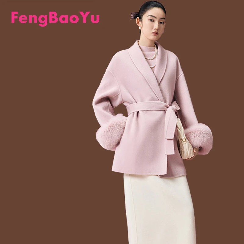 High-end Cashmere Women's Coat Autumn Winter Youth Fashion Luxury Coat Temperament Noble Elegant Soft Delicate Comfortable Warm