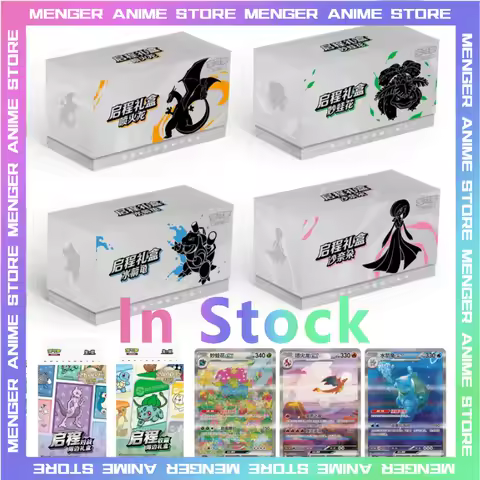 Original Pokemon PTCG Chinese Gift Box Trading Battle Cards Game Anime Charizard Blastoise Bulbasaur Mewtwo Box Collection Gift