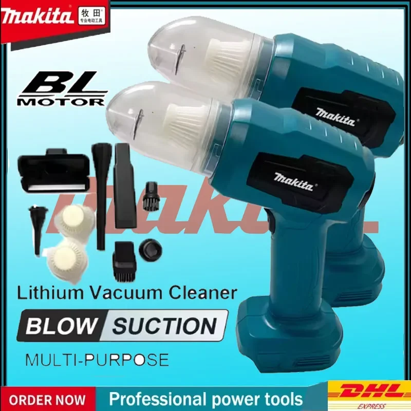 

Makita Mini Handheld Vacuum Cleaner 100ML Cordless Portable Car Cleaning Tool with 18V Battery Compatible with Makita Keyboard