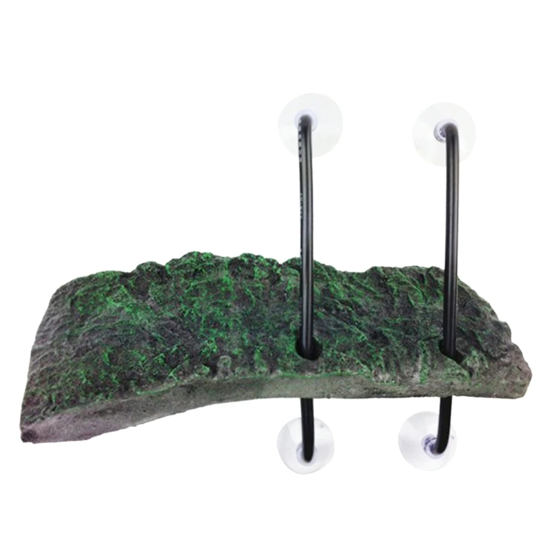 for Turtle Basking Platform Fish for Tank Resting Terrace Resin Floating Climbing Island with Suction Cups for Aquatic T