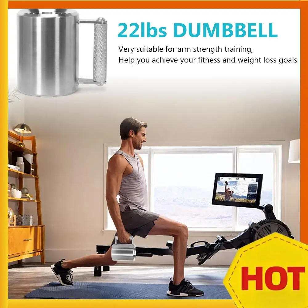 

10kg Stainless Steel Dumbbell Cup Anti-Slip Extra-Heavy Water Cup Strength Training Dumbbell Cup For Weightlifting Workouts Men