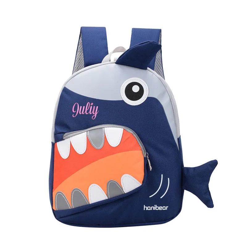 Custom Your Name Children's Shark Backpack Boys and Girls' Backpack