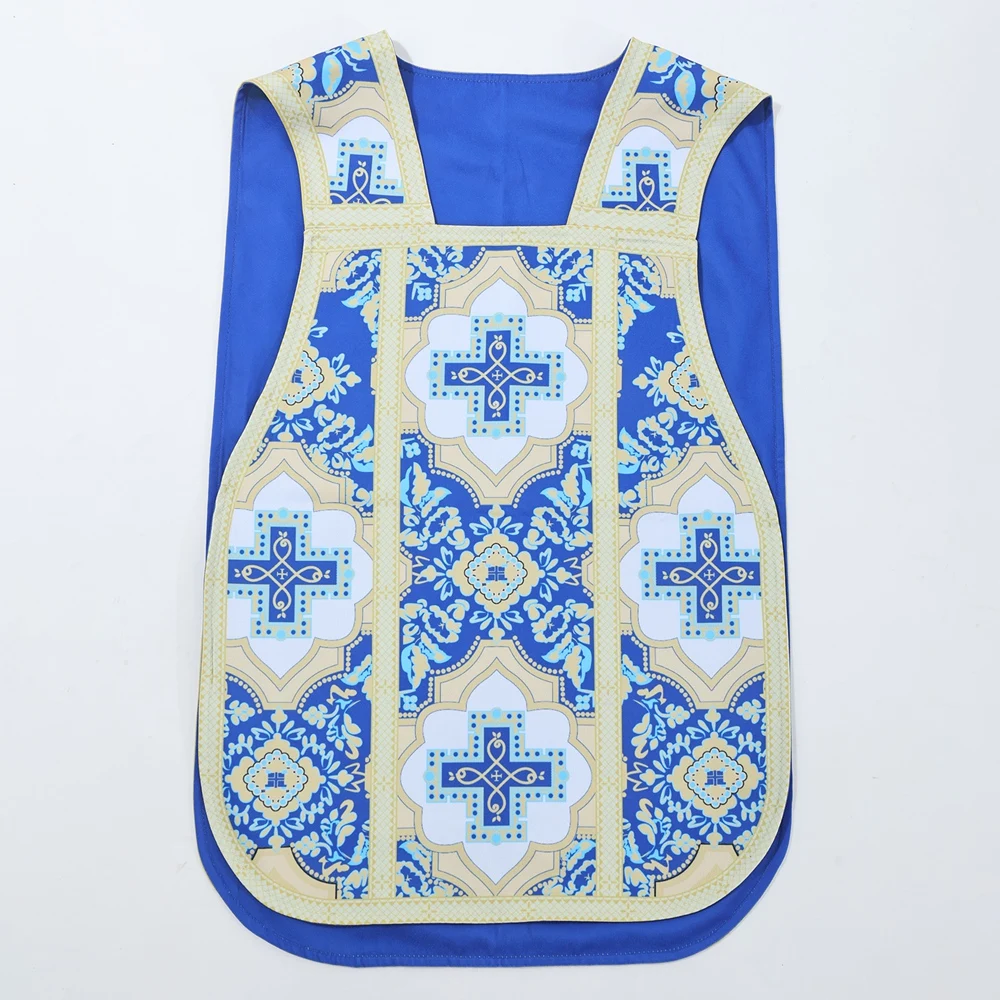 ملابس تونيك احتفالية دينية مع نمط متقاطع مرق ومزخرفة بشراشيب