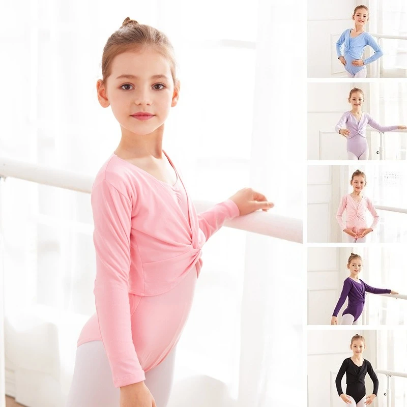 英国ラテン＆バレエキッズダンスラップぬいぐるみフリースケープ、サーマル長袖付き、女の子試験グレード、秋冬クラシック服