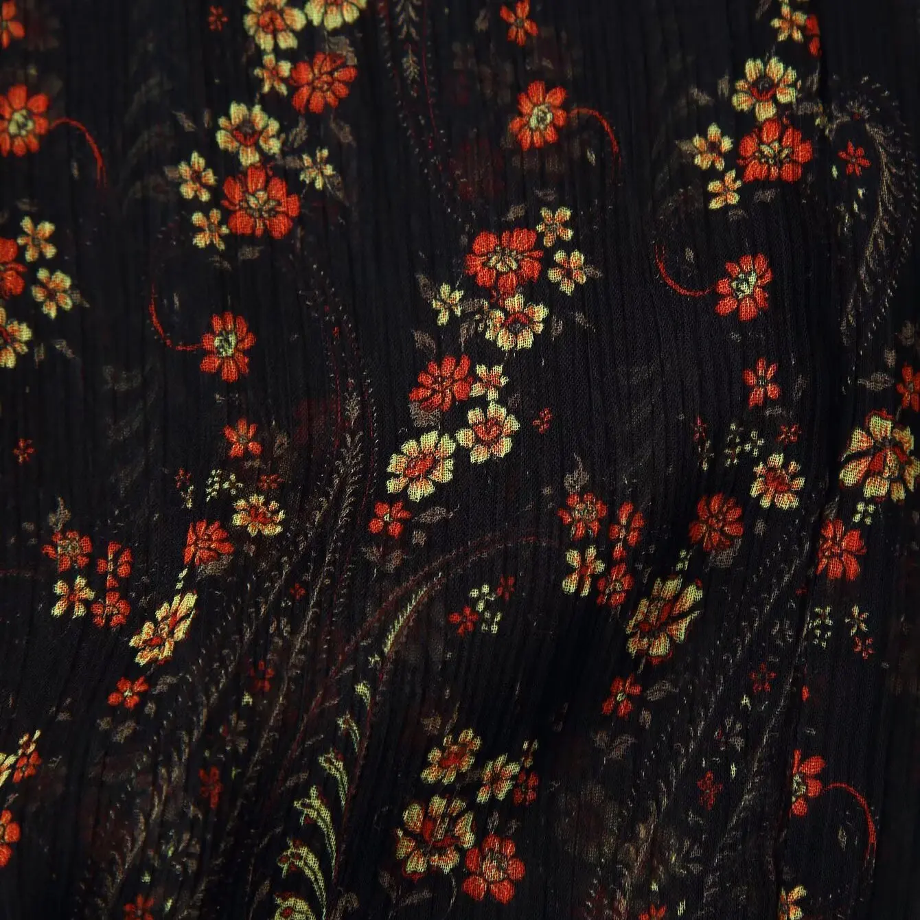 Robes en mousseline de soie à volants, imprimé Floral, demi-col roulé, ligne a, Mini robe élégante pour dames, nouvelle collection automne