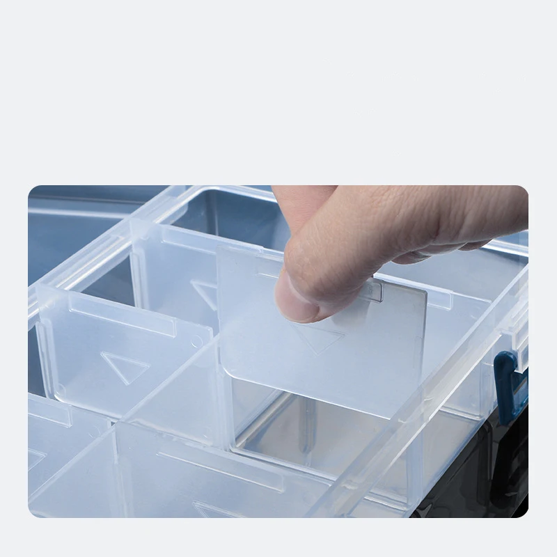 LUXIANZI Waterproof Plastic Storage Tool Box Portable Transparent Metal Parts Hardware tools Screwdriver Organizer toolbox Case