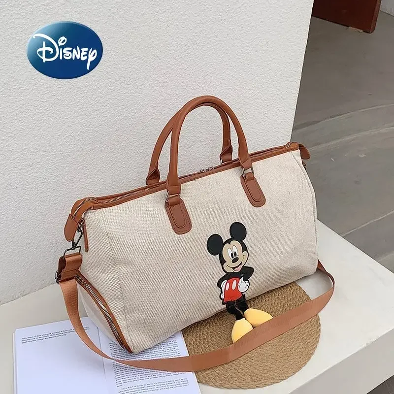 Disney Mickey New Women's Travel Bag Cartoon Fashion Women's Travel Handbag Luxury Brand 3D Portable Fitness Bag Large Capacity