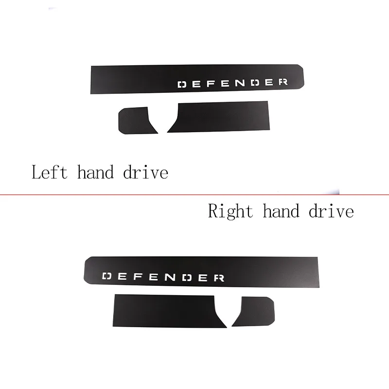 Aluminum alloy Car Front Dashboard Defender Wordmark Decorative Panel For Land Rover Defender 90 110 2020-2024 Car Accessories