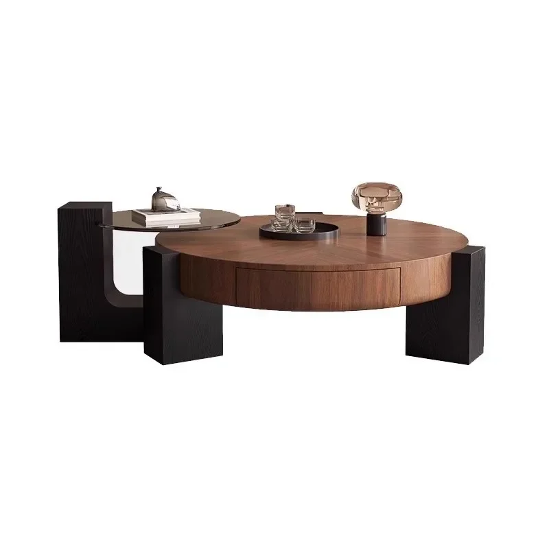 ForItalian minimalist round coffee table living room home