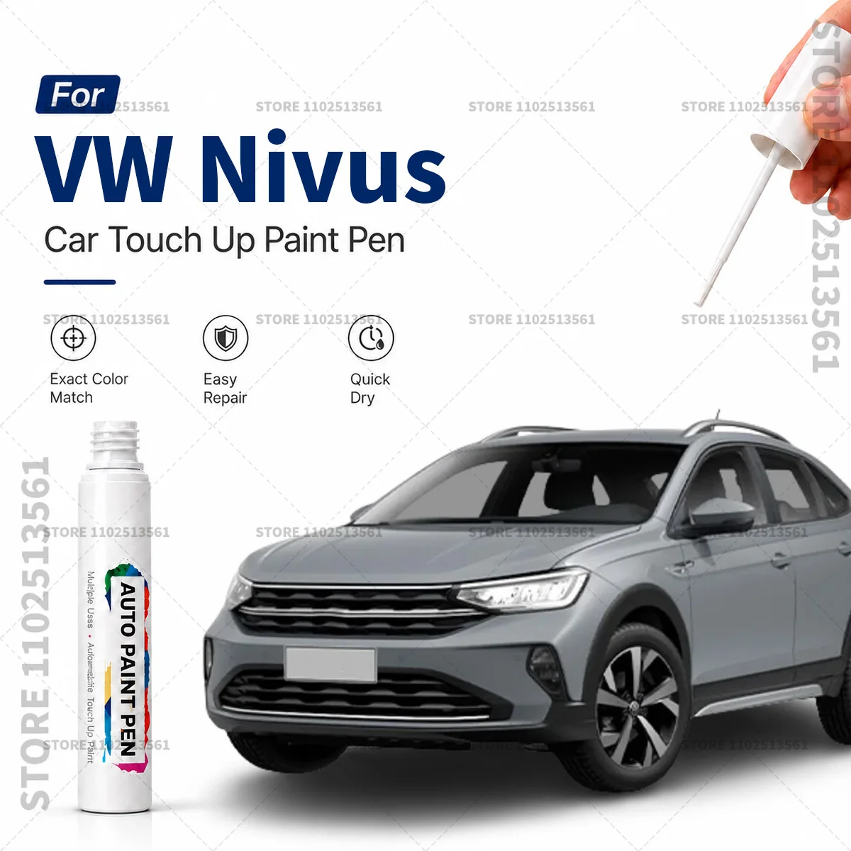 Car Paint Repair Marker Pen Quick Dry Scratch Remover Touch Up Coating Pen For Auto Accessories For Volkswagen Nivus White Black