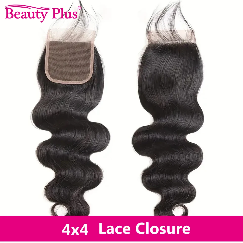 

Body Wave 4x4 Lace Closure 13x4 Free Part Transparent Brazilian Human Hair Closure 150 Density Natural Black Color 10-22 Inch