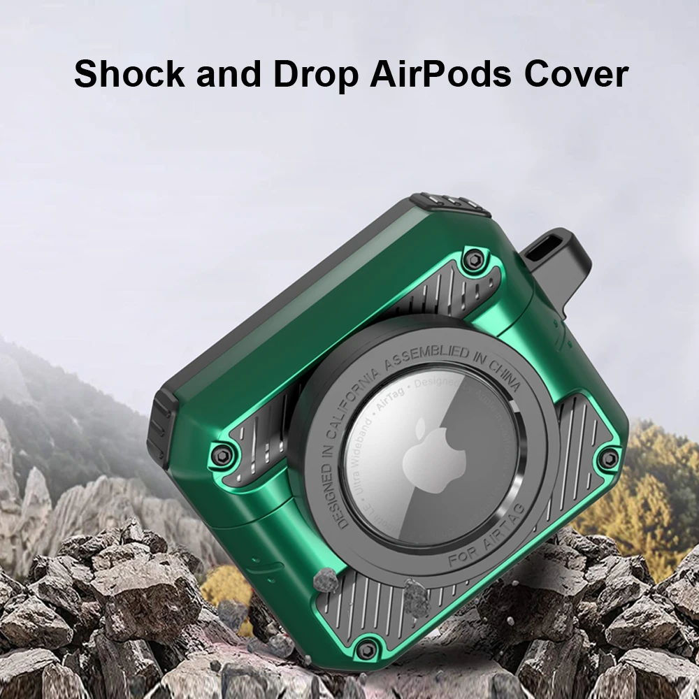 Locator Earphone Carabiner Airtag Frame Cover For AirPods 3 Pro 2 Case For Apple AirPods Earphone Headphone Protection Shell