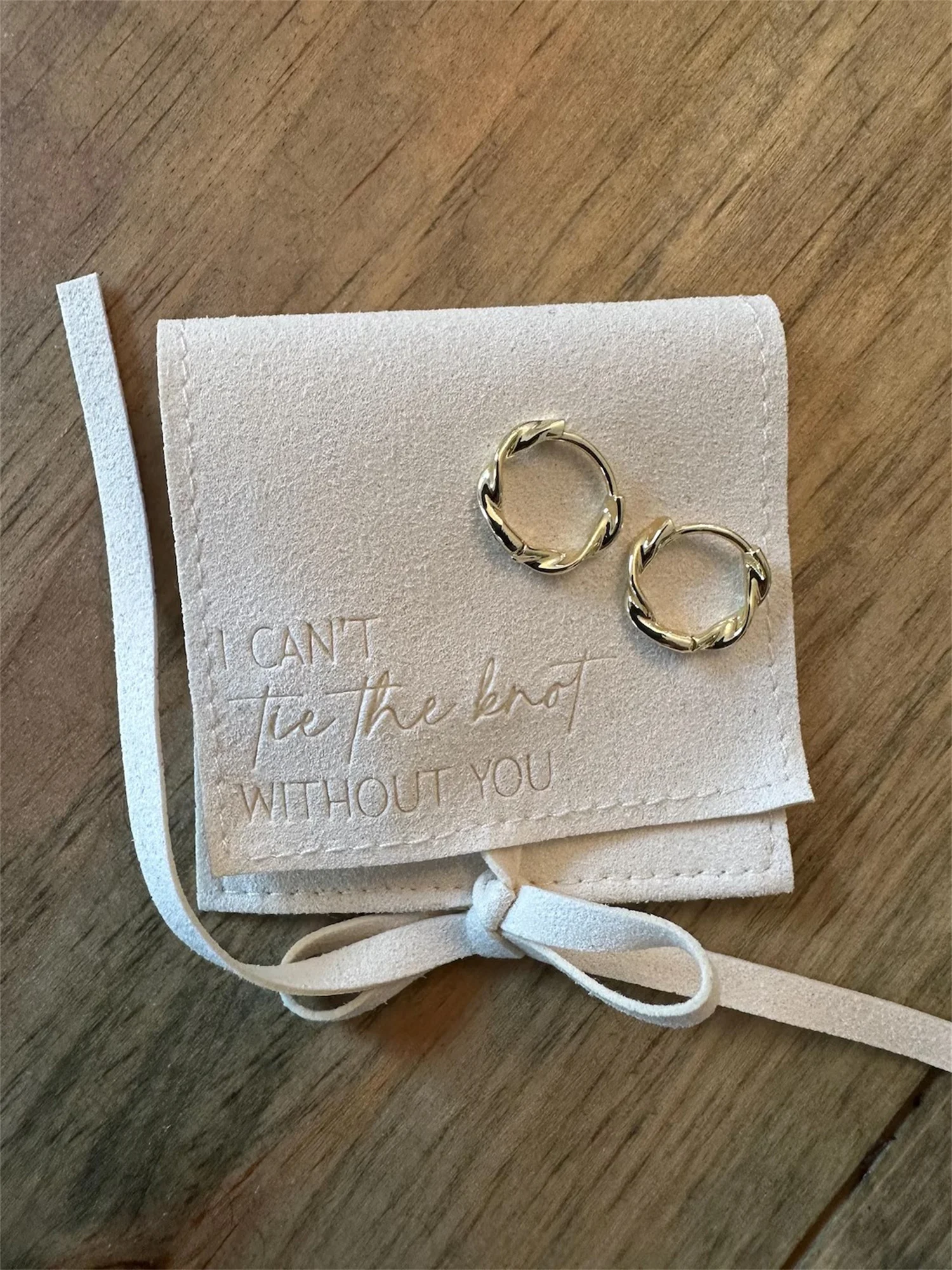 

Gold Hoop Earrings | I couldnt TIE the KNOT | Thank You | Bridal Jewelry | Bridesmaid Proposal | Bridesmaid Gift | Hoops | Girl