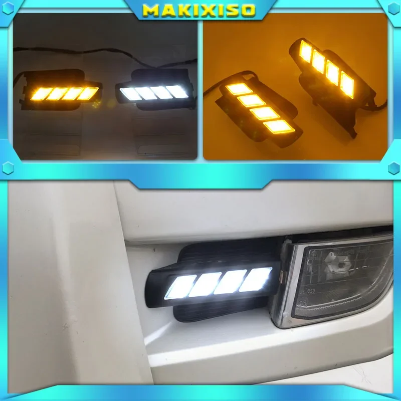 Original Esuse LED DRL For Toyota Land Cruiser Prado 120 GRJ120 TRJ120 FJ120 2003~2009 Daytime Running Light Fog Lamp with E4