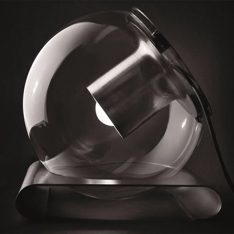 ~Post-Modern Simple Industrial Style Table Lamp Nordic Creative and Slightly Luxury Master Bedroom Bedside Study Glass Decoratio