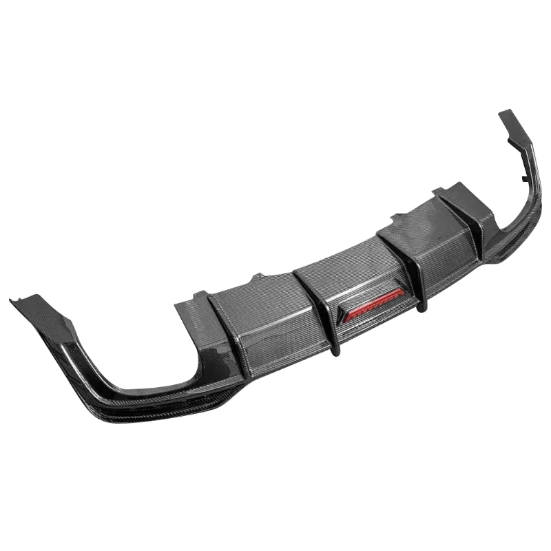 OEM Style Carbon Fiber Rear Diffuser Lip With Led Light For Audi A5 S5 B8 B8.5 B9 B9.5