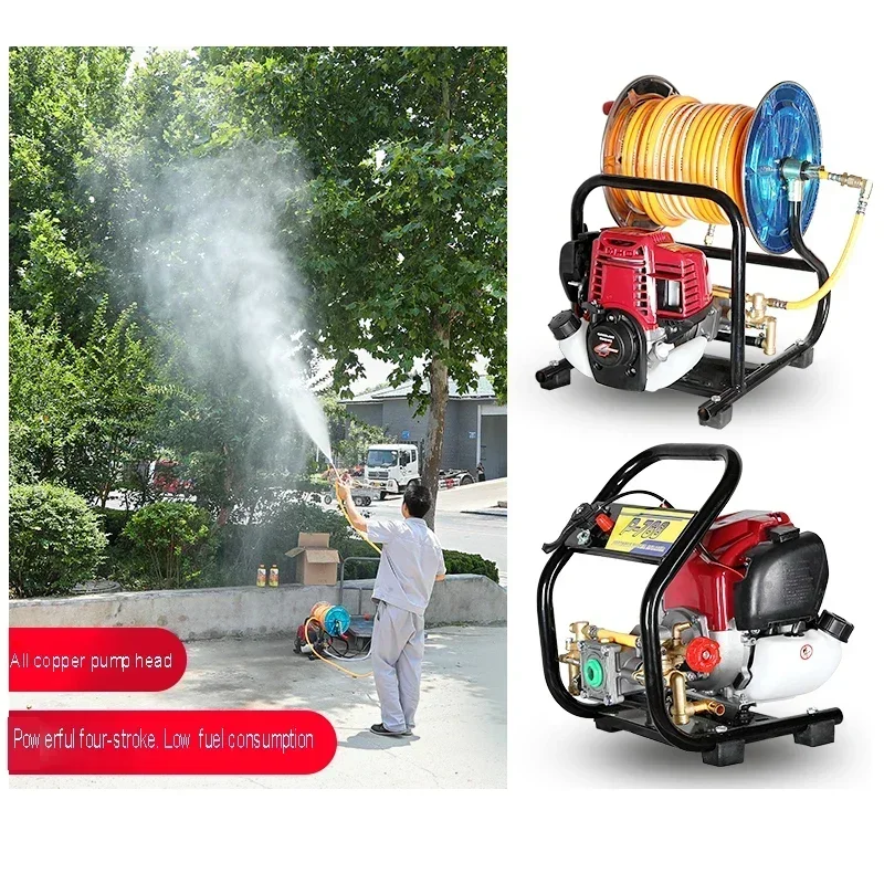 Four-stroke Gasoline High-pressure Sprayer Roll Tube Integrated  Garden Fruit