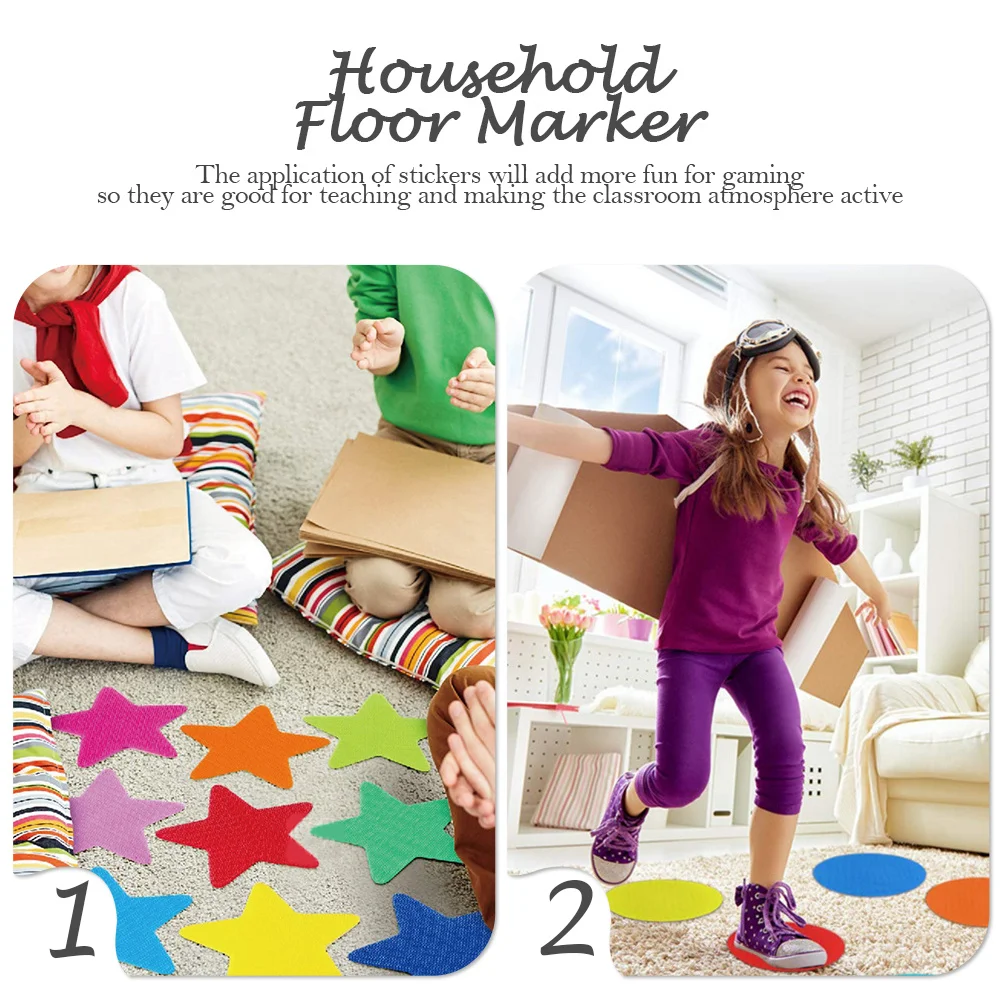 

Kids Carpet Markers 30 Pcs Round Floor Stickers Area Rug Spot Wear Resistant Household Marker Interesting Childrens Floor Supply