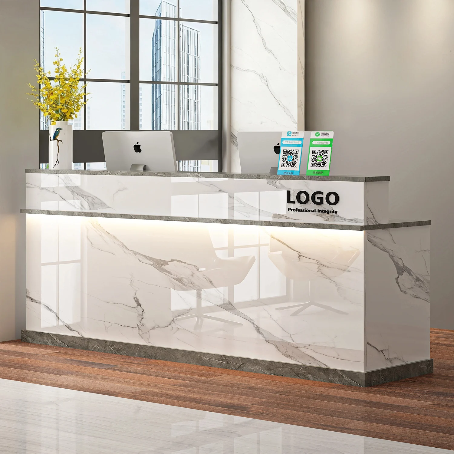 %*y  Front Desk Reception Desk Cashier Counter Bar Office Desk MDF Painted Panel Hotel Clothing Store Milk Tea Shop Beauty