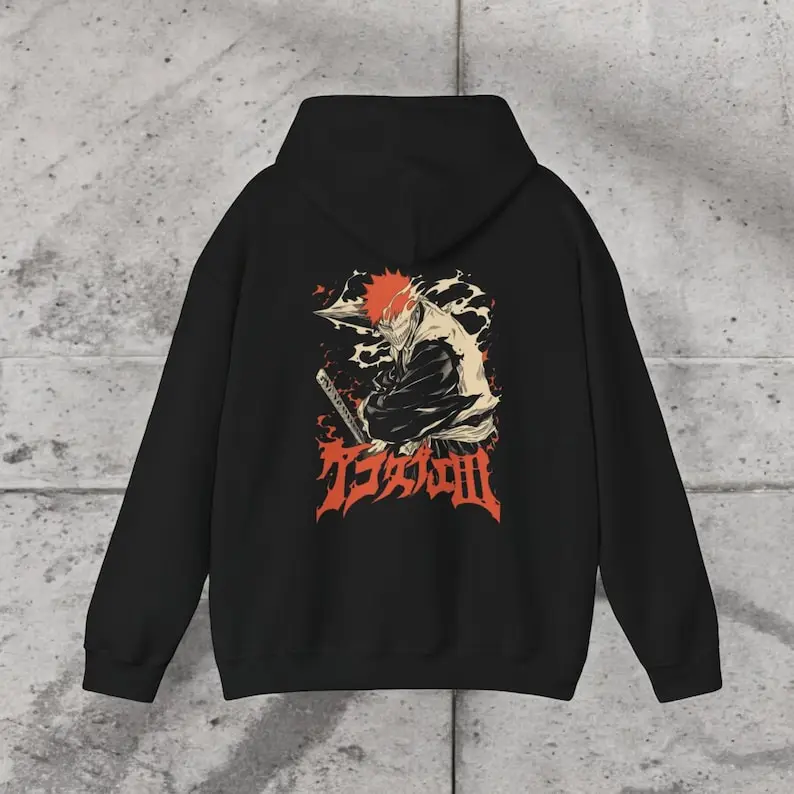 Ichigo Anime Hoodie, Bleach Graphic Hoodie