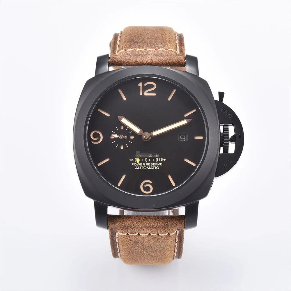 

47mm Men Automatic Mechanical Watch ST2533 Movement Fashion Business Wristwatch Luminous Dial Daily Casual Watch